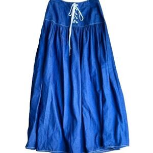 Marysia Resort Swim Riviera Lace Up Denim Skirt